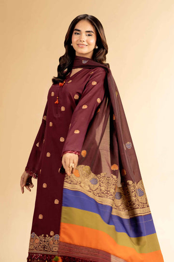 Nishat Linen 3 Piece - Embroidered Suit - 42501394 Online Shopping